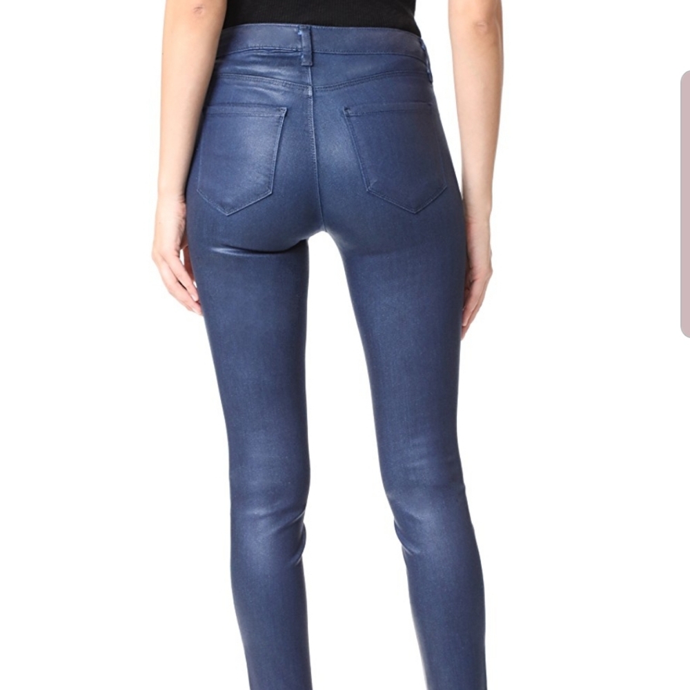 L'Agence Margot High-Rise Coated Skinny Jeans